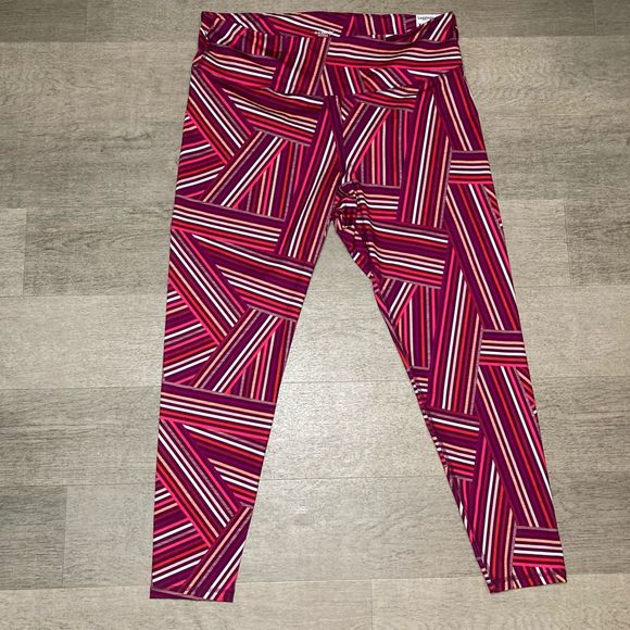Old Navy Pants - Old Navy Active Multi Color Patterned Go Dry Leggings High Rise Womens XXL 20/22